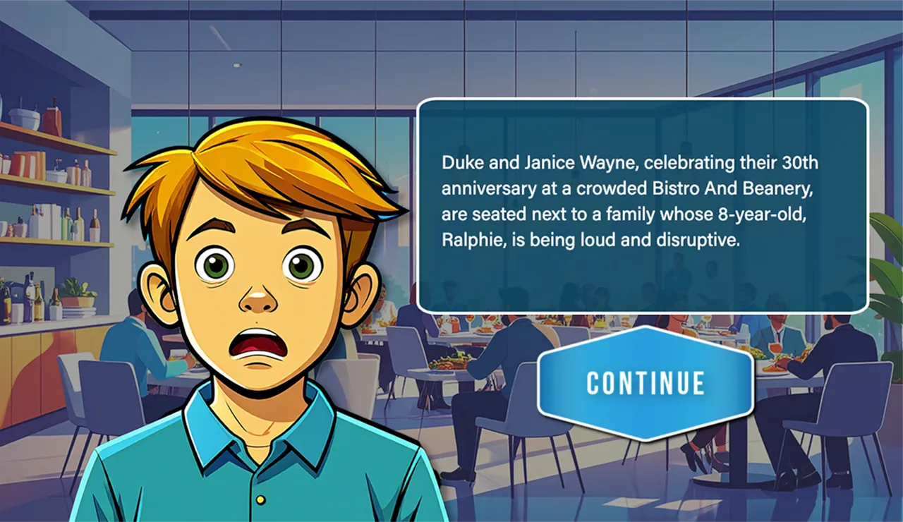 Customer Service Simulation poster.